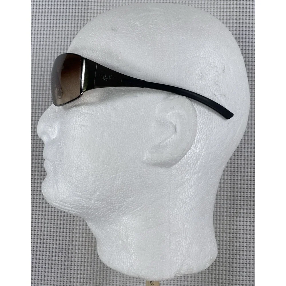 Ray-Ban RB3268 041/13 Highstreet Shield Sunglasses Gunmetal Brown Gradient